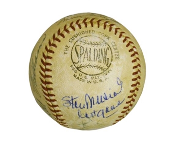 Stan Musial Game Used and Signed Baseball From His Last Game Played 9/29/63